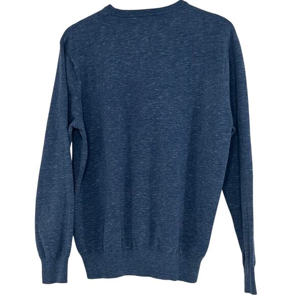 J. Crew 100% Cotton Sweater Mens Size XL Crewneck Blue Preppy Classic Cozy Basic - Picture 2 of 5